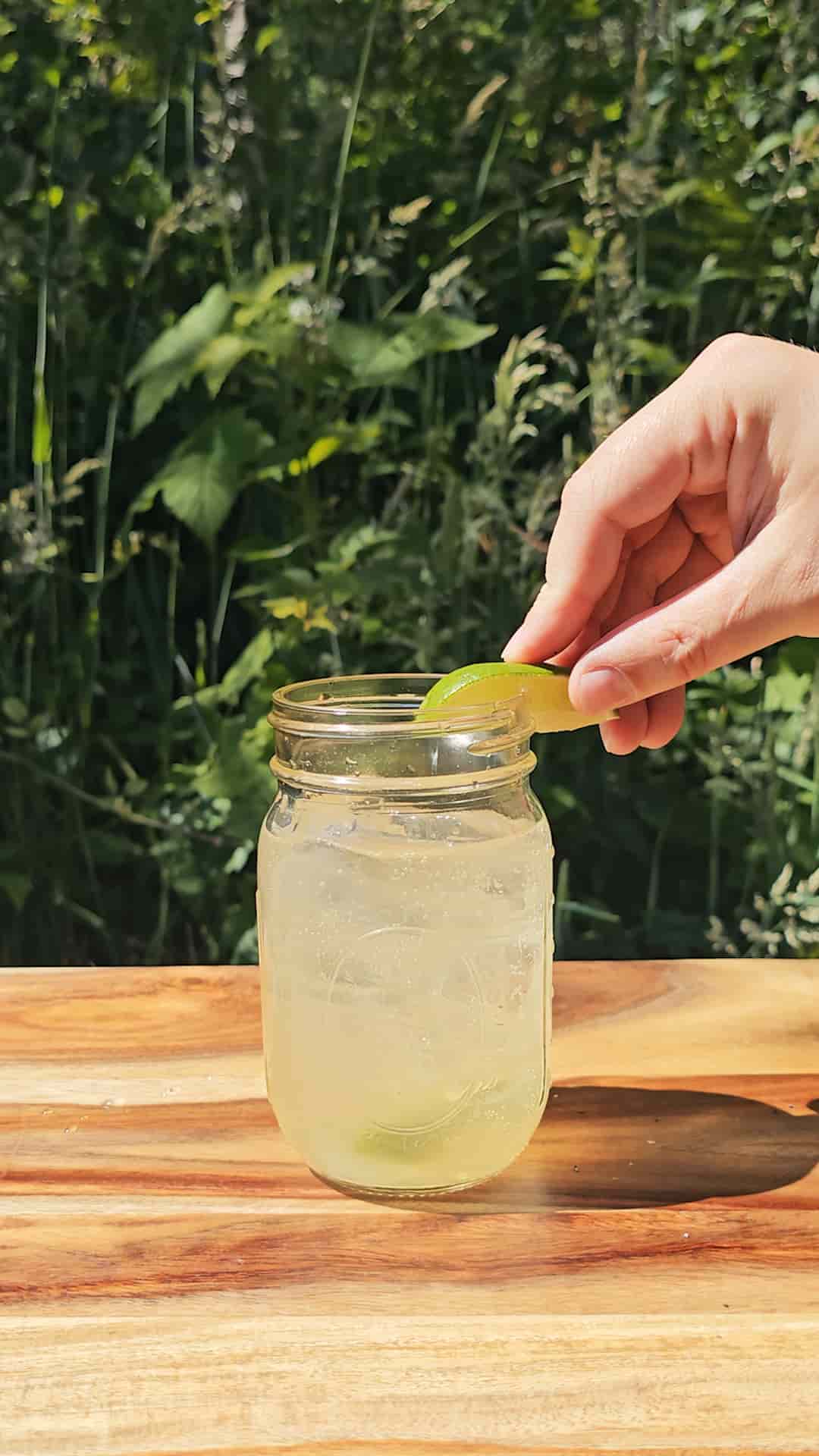 Smoked Moscow Mule in a hammered copper mug with lime and mint